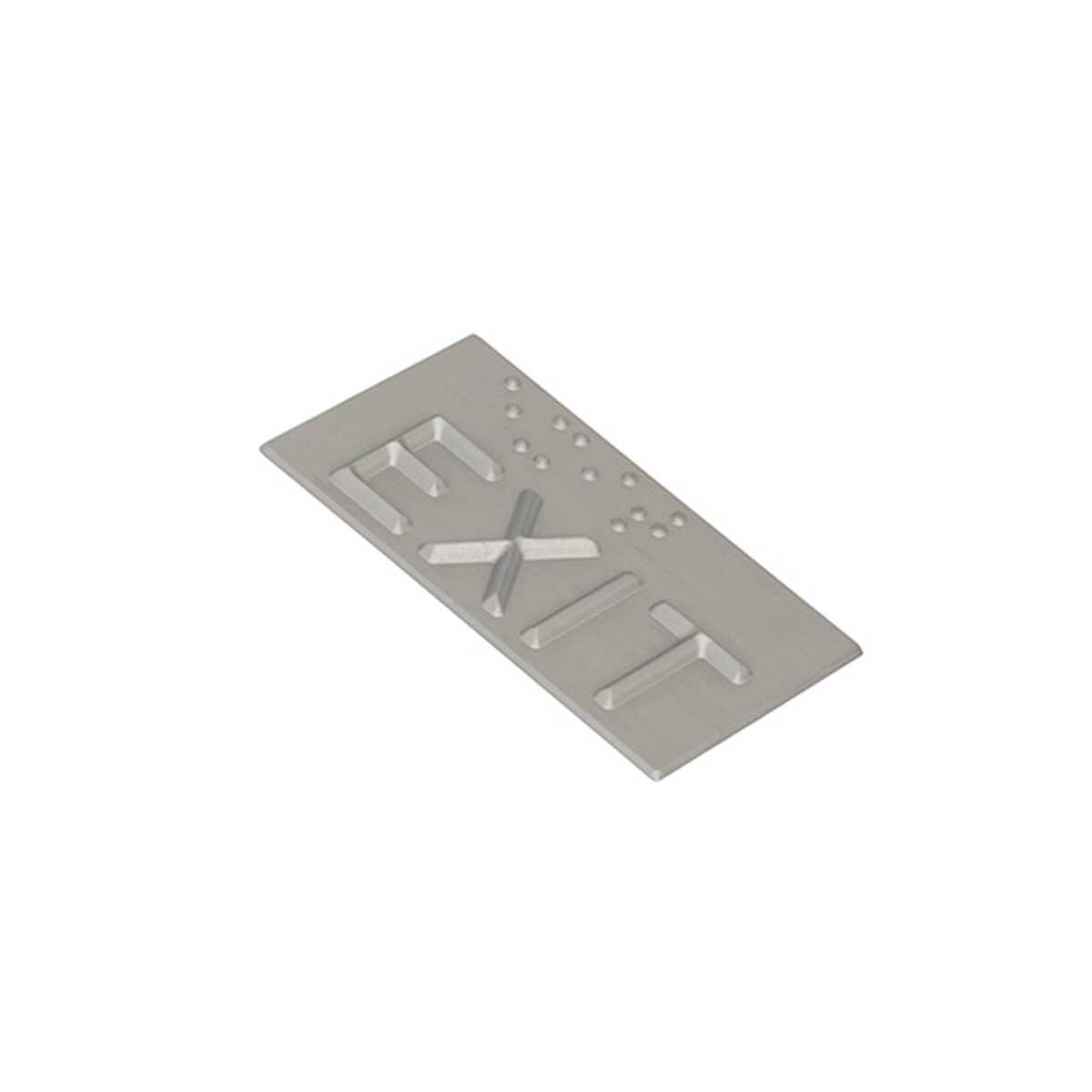 Handlaufschild aus Aluminium, max. 4 Zeichen, z. B. 1. OG, Handlauf flach