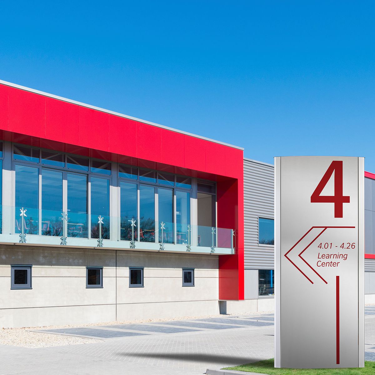 Außenaufsteller, Modell Frankfurt, 3.000 x 1.326 mm (H x B), Silber