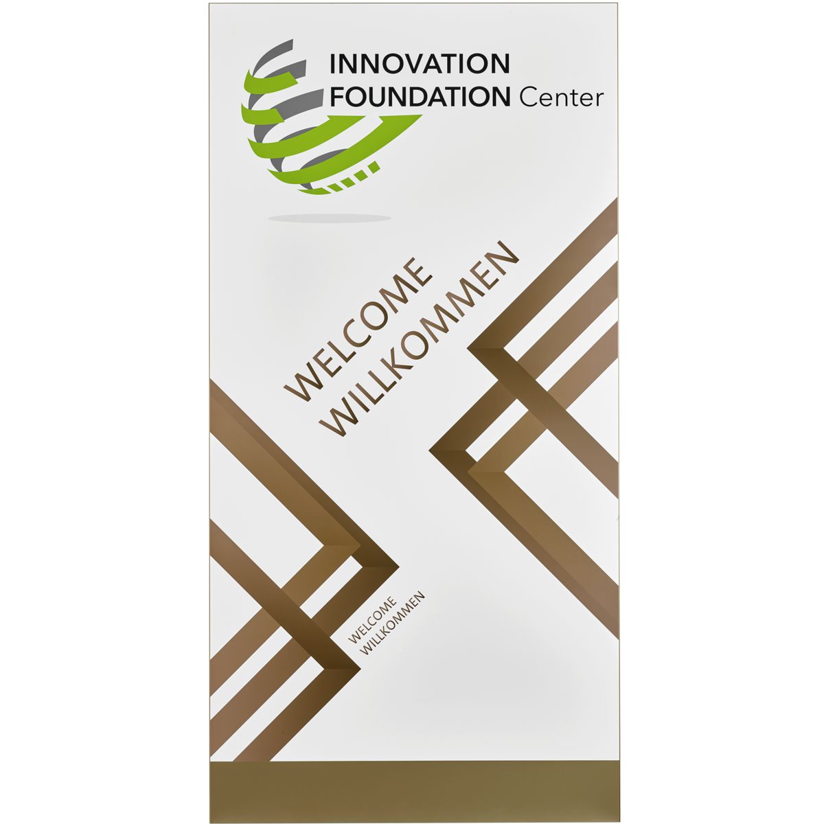 Außenaufsteller, Modell Madrid, 2.000 x 1.000 x 80 mm (H x B x T), Hochformat, Bronze, zum Einbetonieren