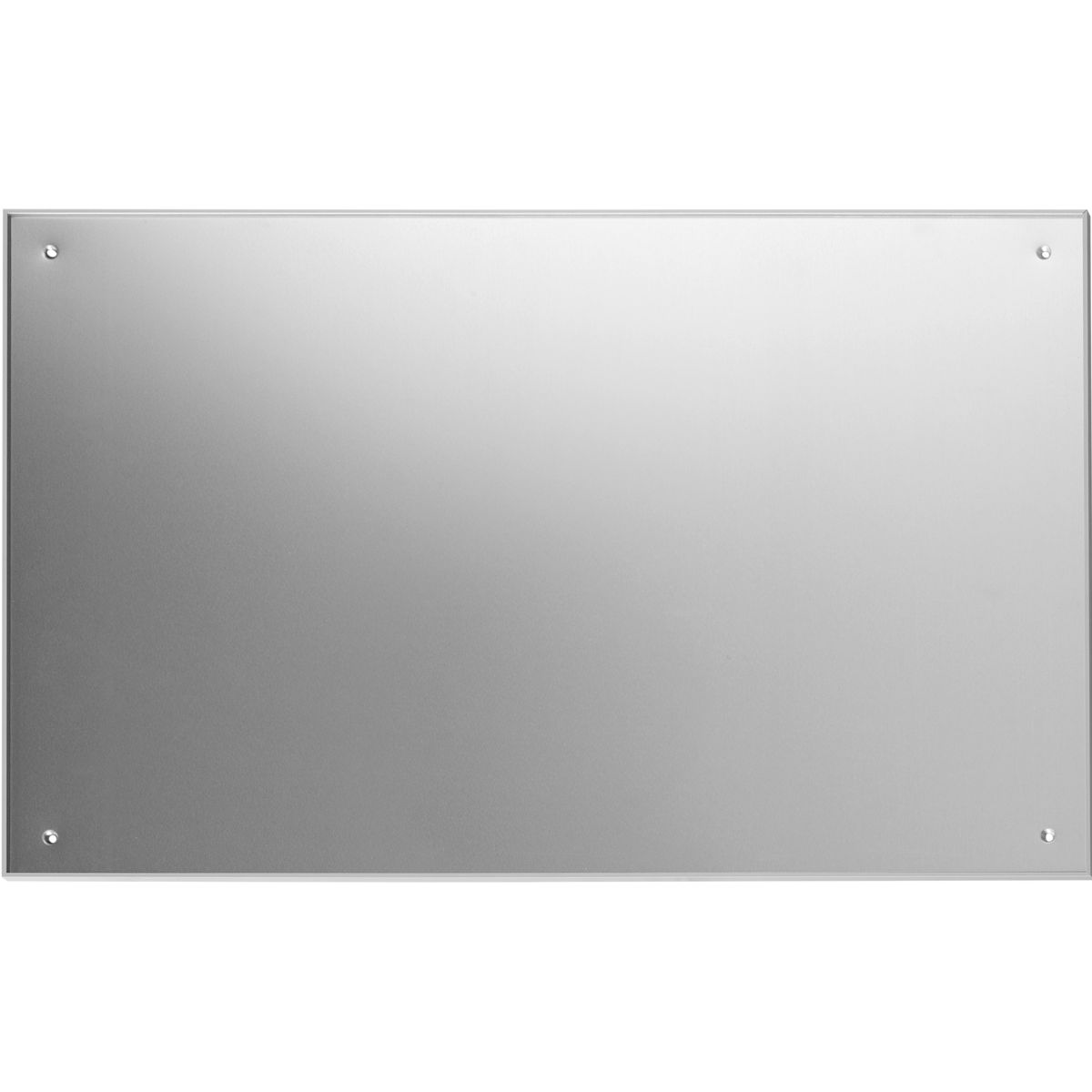 Wandschild, Modell Madrid, ~ DIN A2, Querformat, Silber, Beschriftung mit Einleger