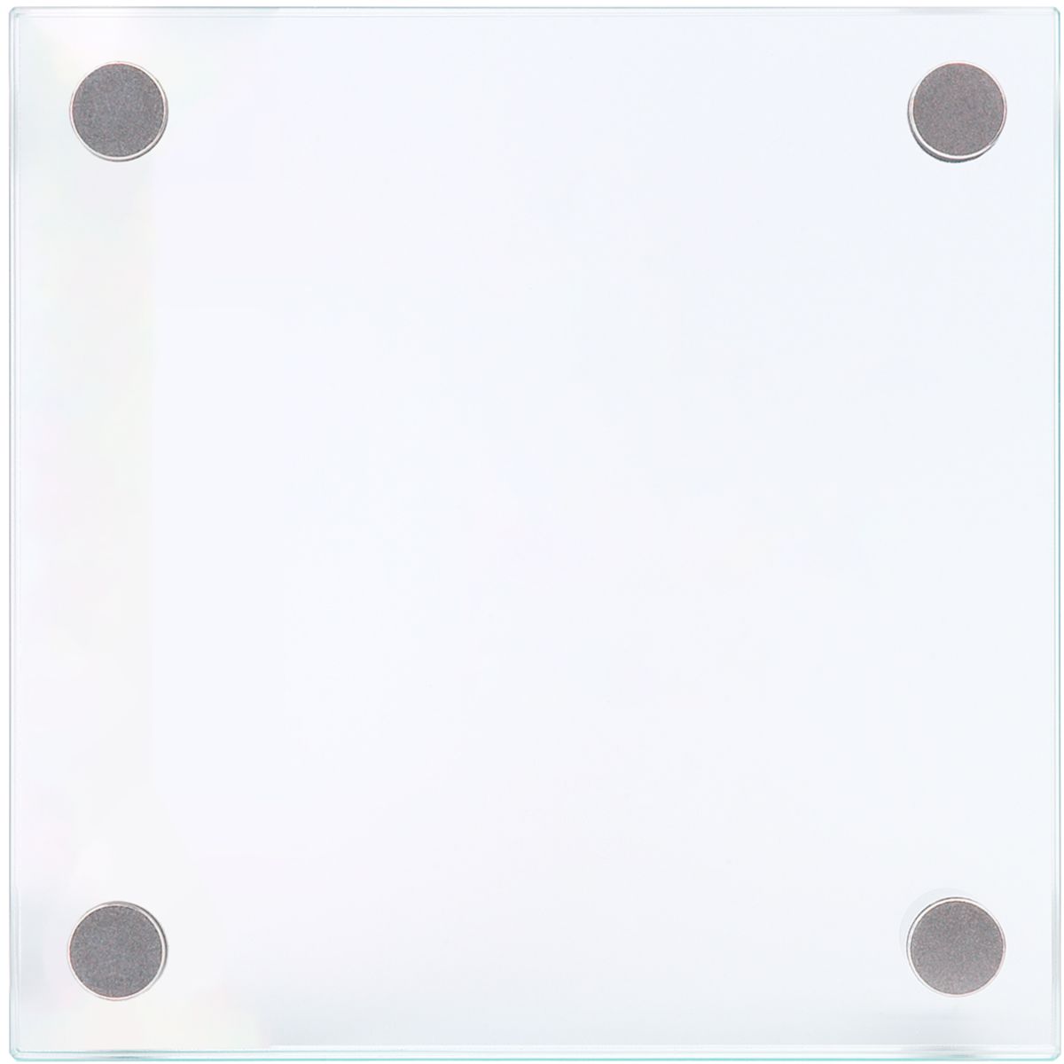 Türschild, Modell Galerie, ESG, 150 x 150 mm, 4 Abstandhalter (25 mm Wandabstand, mit Bolzen)