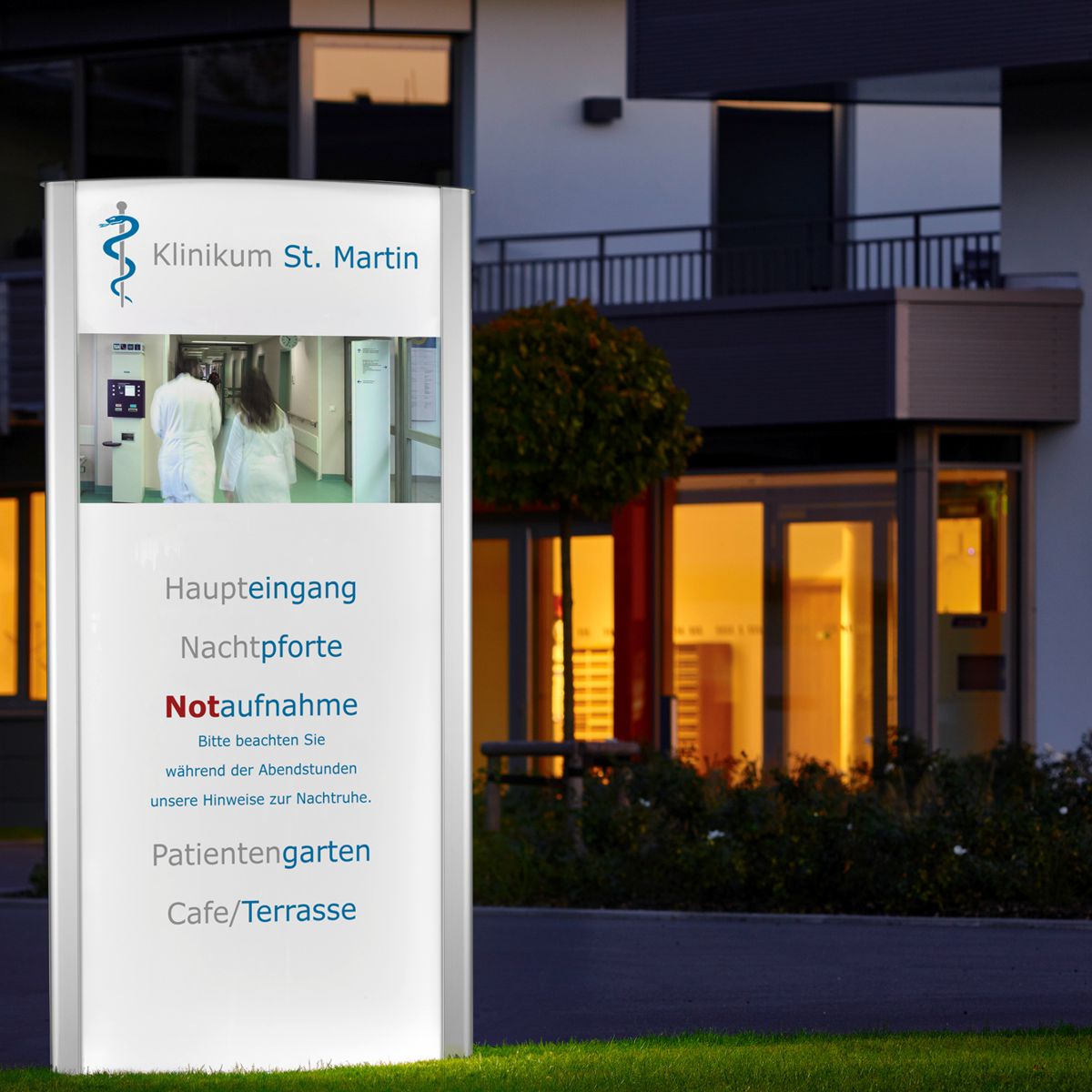 Außenaufsteller mit LED, Modell Frankfurt, 2.500 x 1.326 mm (H x B)