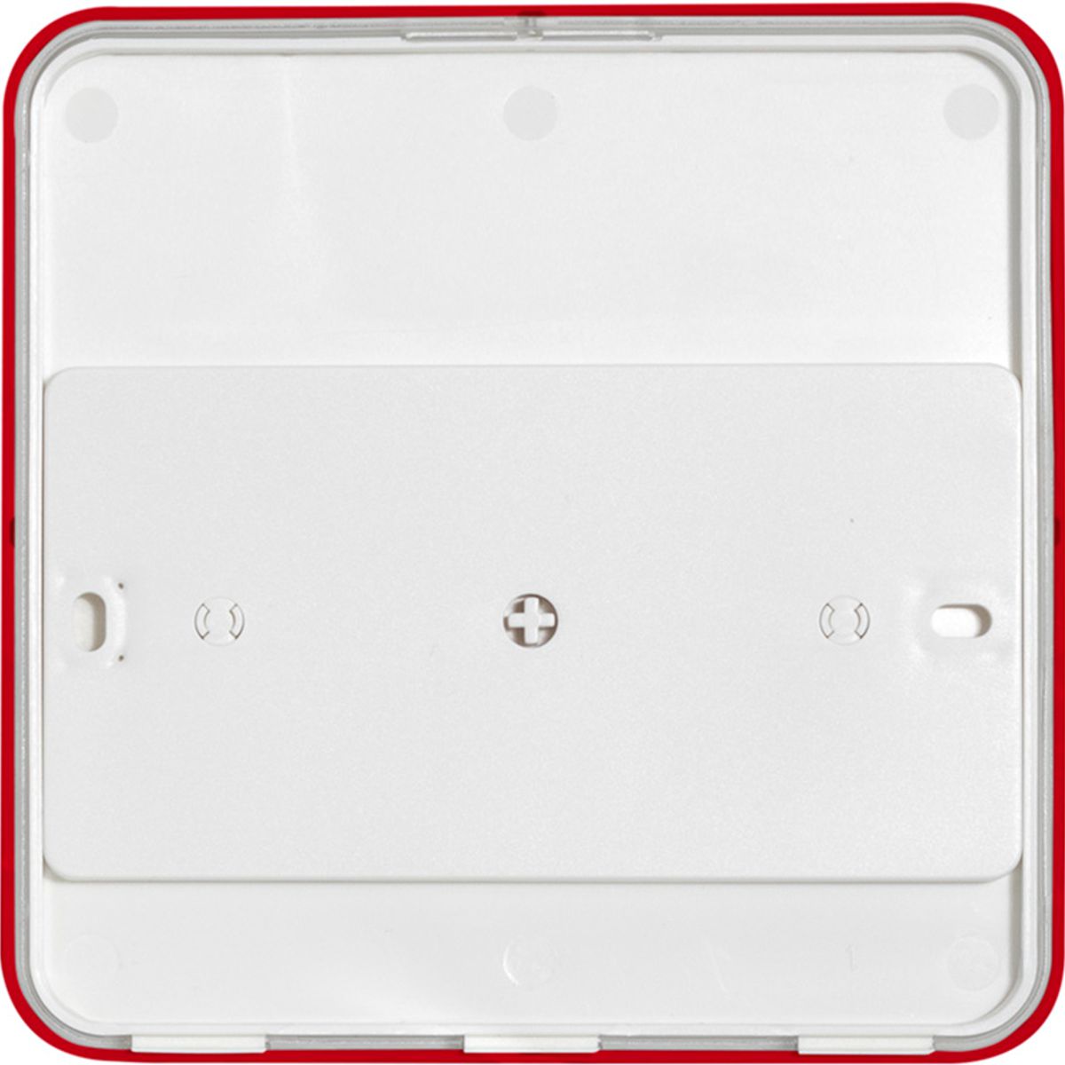 Türschild, Modell Maxi, 150 x 150 mm, inkl. Rahmen (Mittelrot)