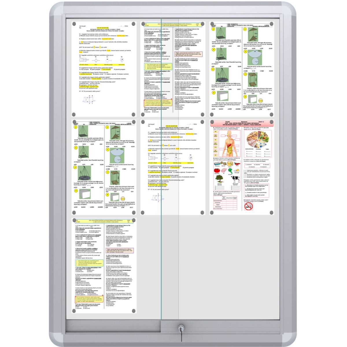 Schaukasten mit Schiebetür, Modell I, 12 x DIN A4, Innenbereich Schaukasten mit Schiebetür, Modell I, 12 x DIN A4, Innenbereich