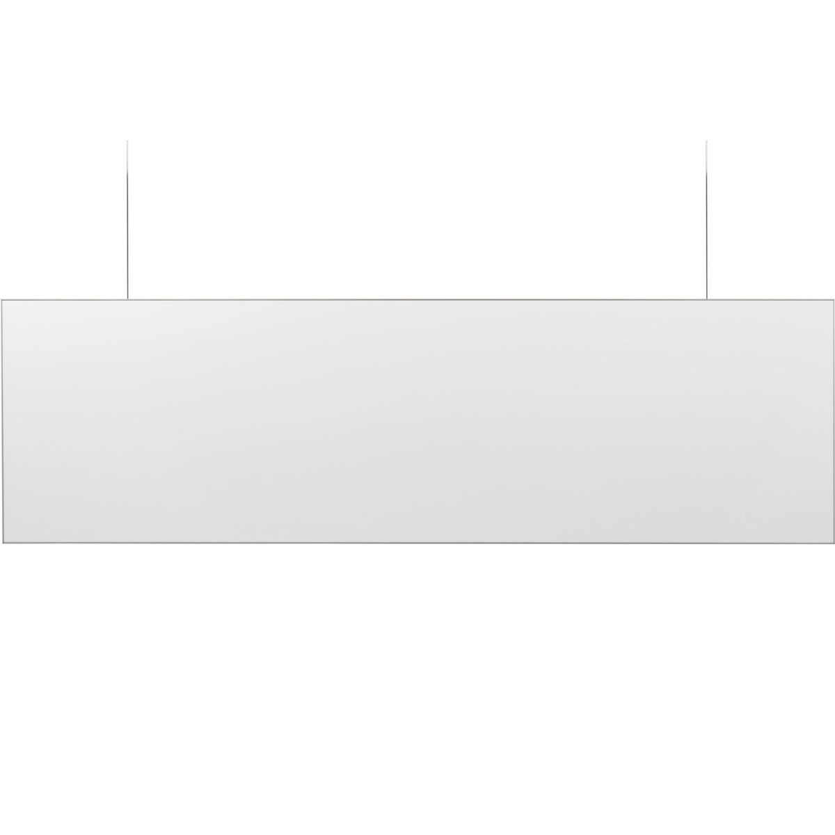 Deckenhänger (Hängeschild), Modell Madrid, 250 x 850 mm (H x B), Silber, Beschriftung direkt