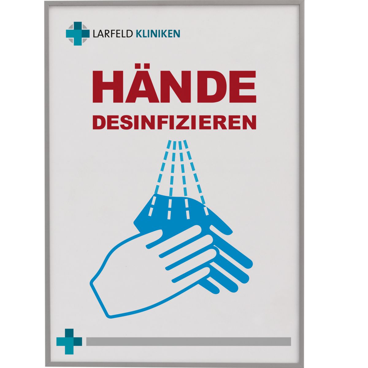 Türschild, Modell Madrid, ~ DIN A5, Silber, Hochformat, Schraub- oder Klebemontage, Entnahmesicher