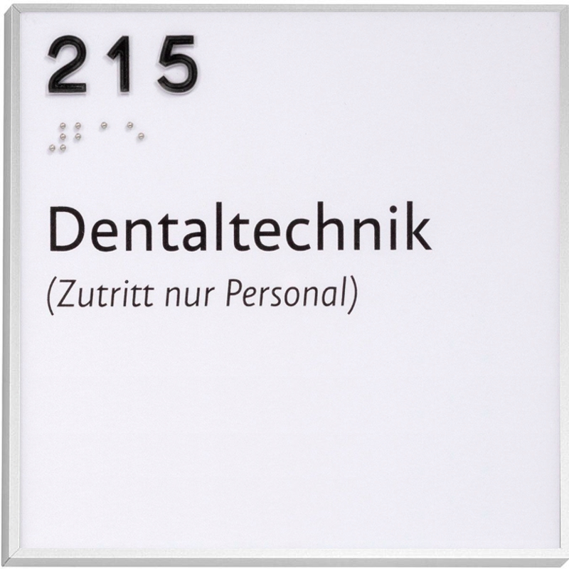 Taktile Türschilder, Modell Madrid Plus, Kugeltechnik