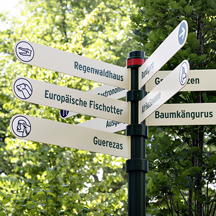 Zoo Schilder Wegweiser Zoo Schilder Wegweiser