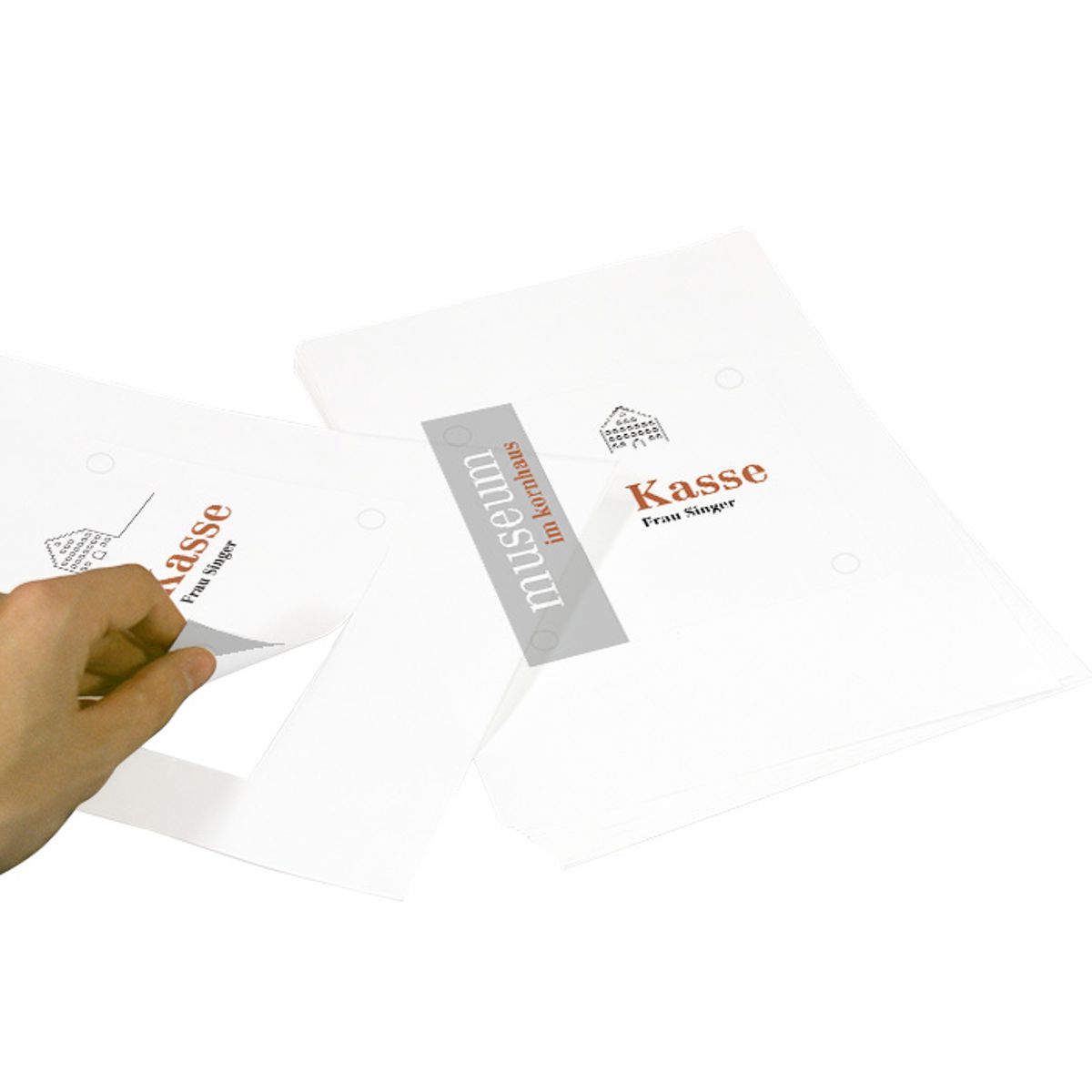 Zubehör, transparente Folien für Türschild 200 x 200 (Galerie), 4 Bohrungen, 50 Folien