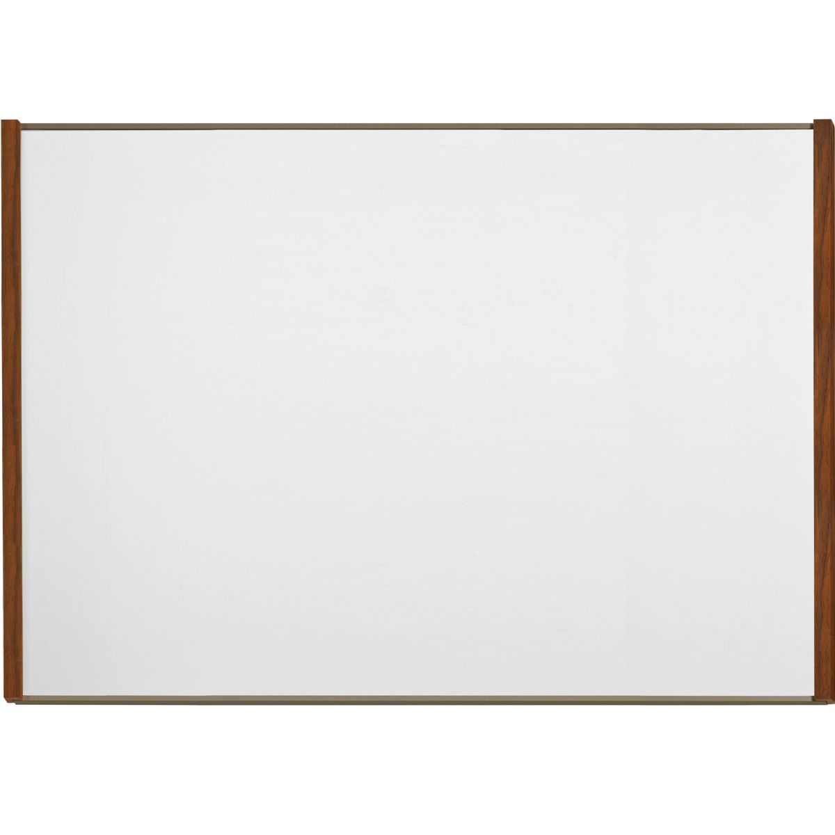 Wandschild, Modell LMH, ~ DIN A3, Querformat, Holzrahmen Nussbaum kombiniert mit bronzefarbenem Aluminium