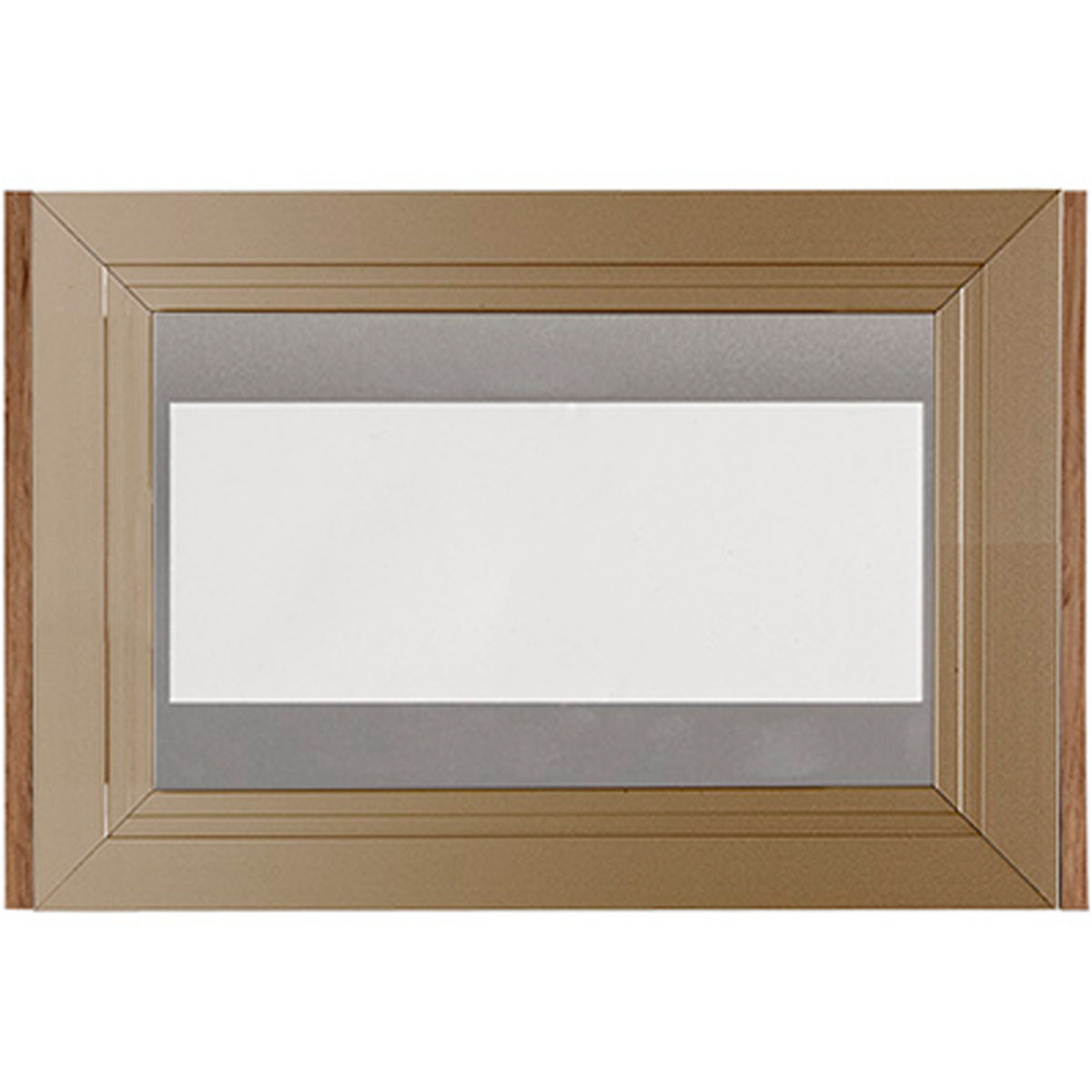 Türschild, Modell LMH, ~DIN A6, Querformat, Rahmen aus Aluminium (Bronze) und Holz (Eiche)