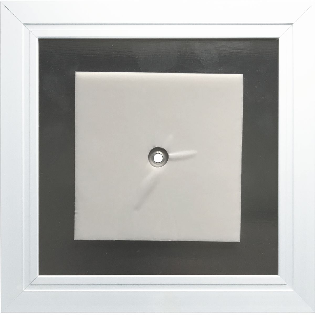 Türschild, Modell Madrid, 150 x 150 mm, Weiß, Klebemontage