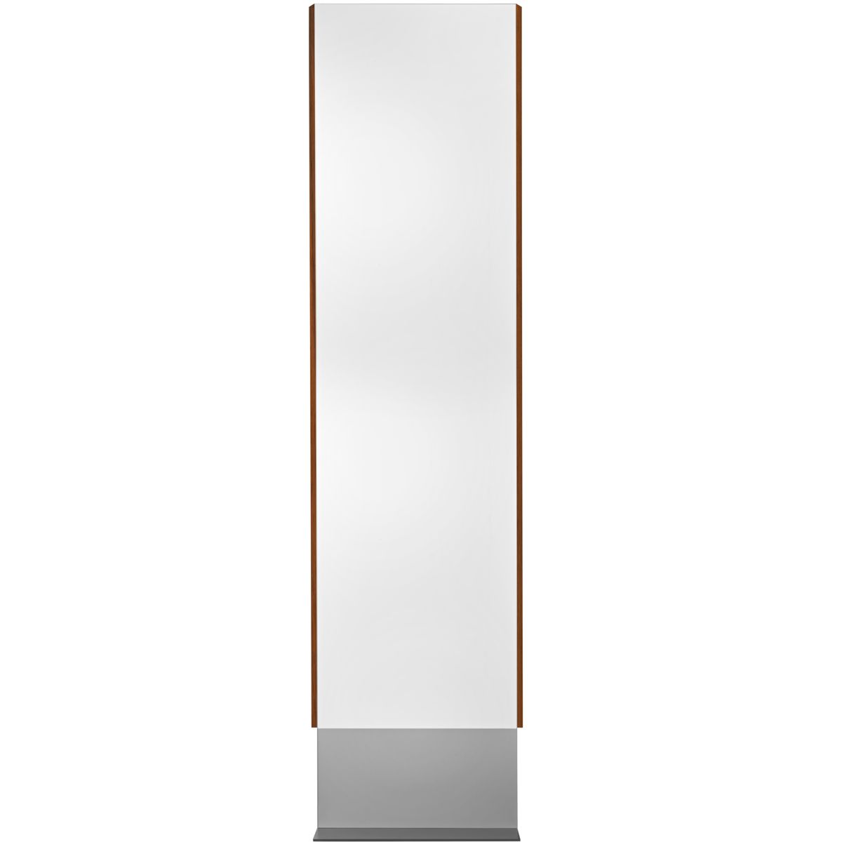 Außenaufsteller, Modell LMH, 3.000 x 730 x 80 mm (H x B x T), Silber, Nussbaum, inkl. Flanschplatten