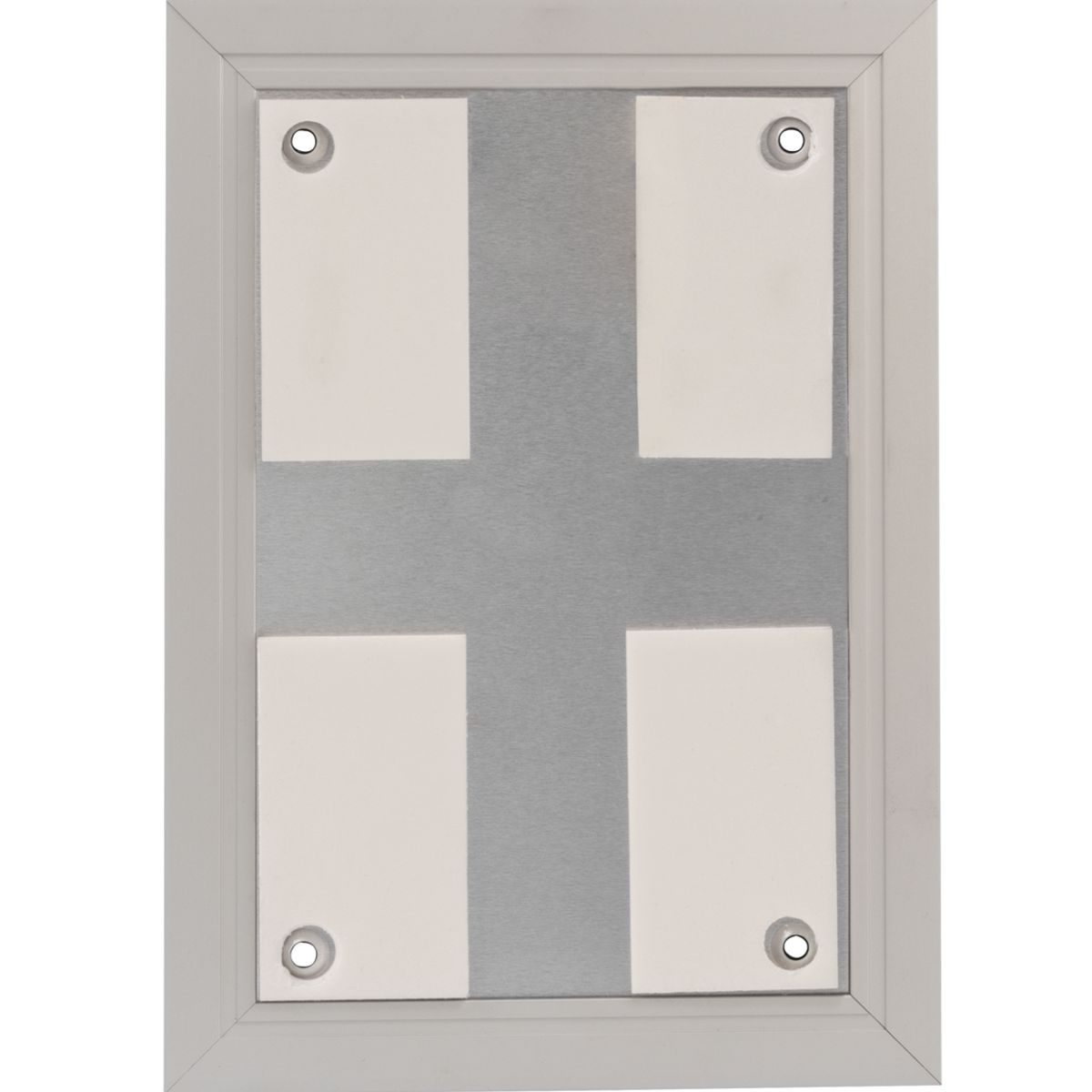 Türschild, Modell Madrid, Din A5, Silber, Klebe- oder Schraubmontage, inkl. Sauger