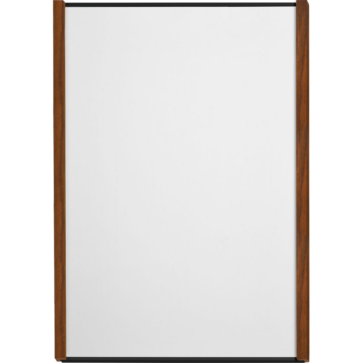 Wandschild, Modell LMH, ~ DIN A4, Hochformat, Holzrahmen Nussbaum kombiniert mit schwarzem Aluminium