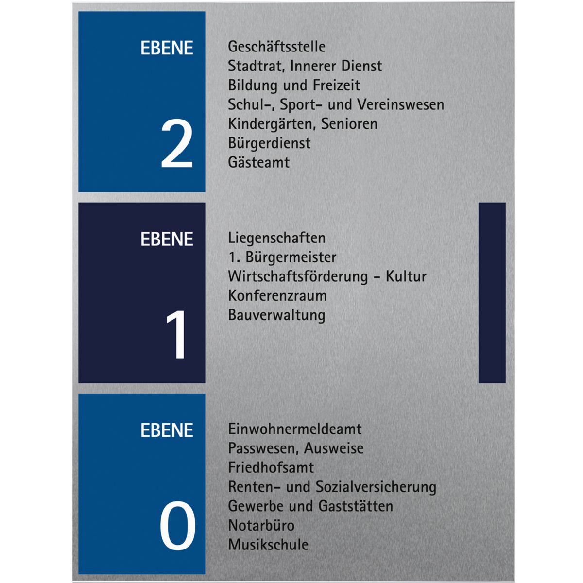 Wandschild, Modell Rio, 850 x 650 x 16 mm (H x B x T), Beschriftung direkt