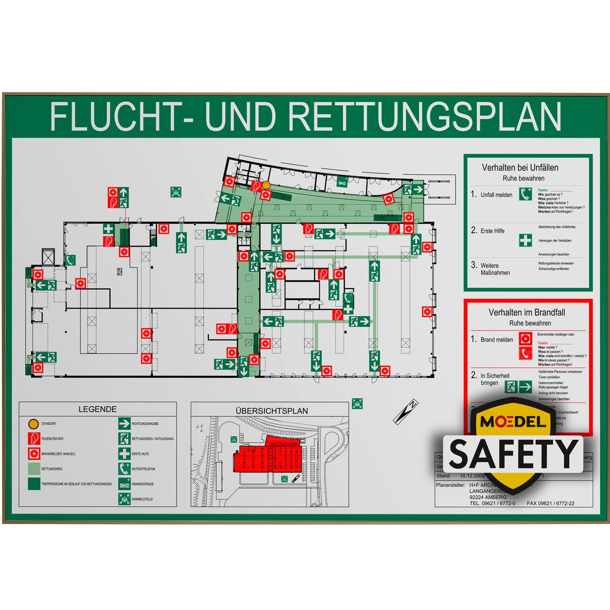 Rahmen Moedel Safety aus Aluminium, DIN A3, Querformat, Bronze