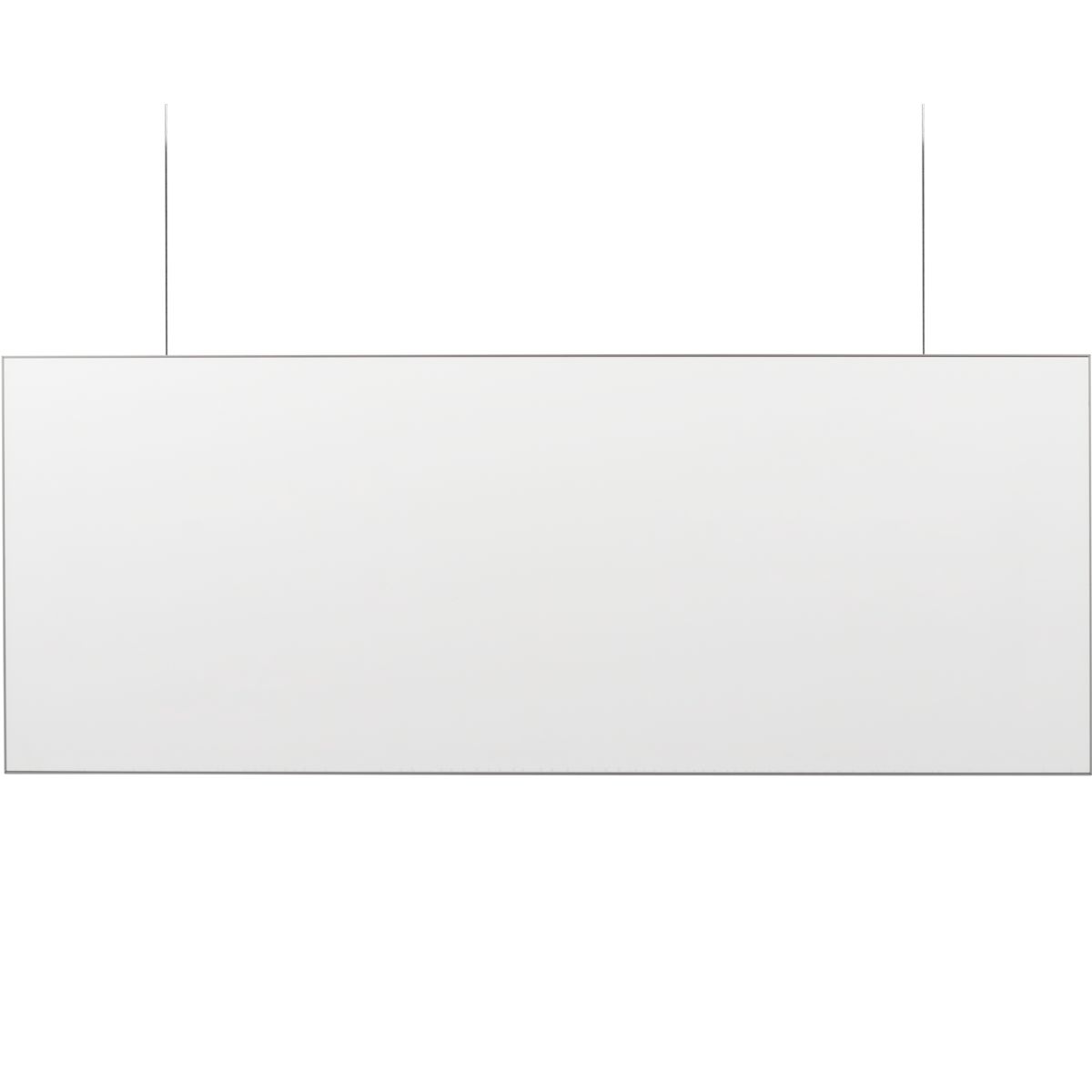 Deckenhänger (Hängeschild), Modell Madrid, 250 x 650 mm (H x B), Silber, Beschriftung direkt