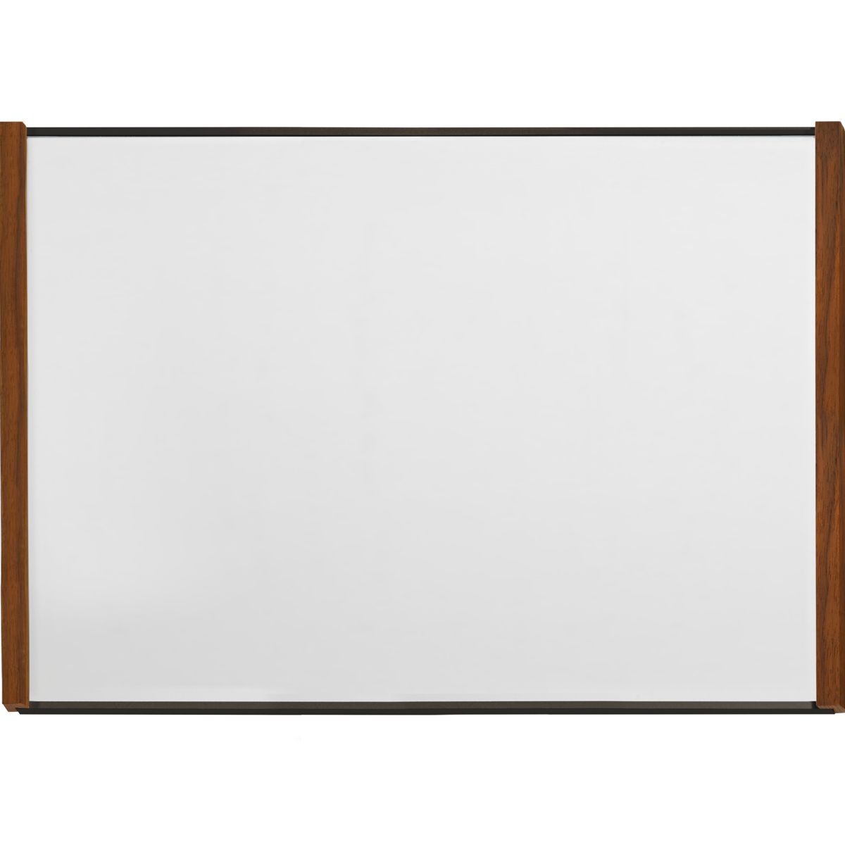 Wandschild, Modell LMH, ~ DIN A4, Querformat, Holzrahmen Nussbaum kombiniert mit schwarzem Aluminium