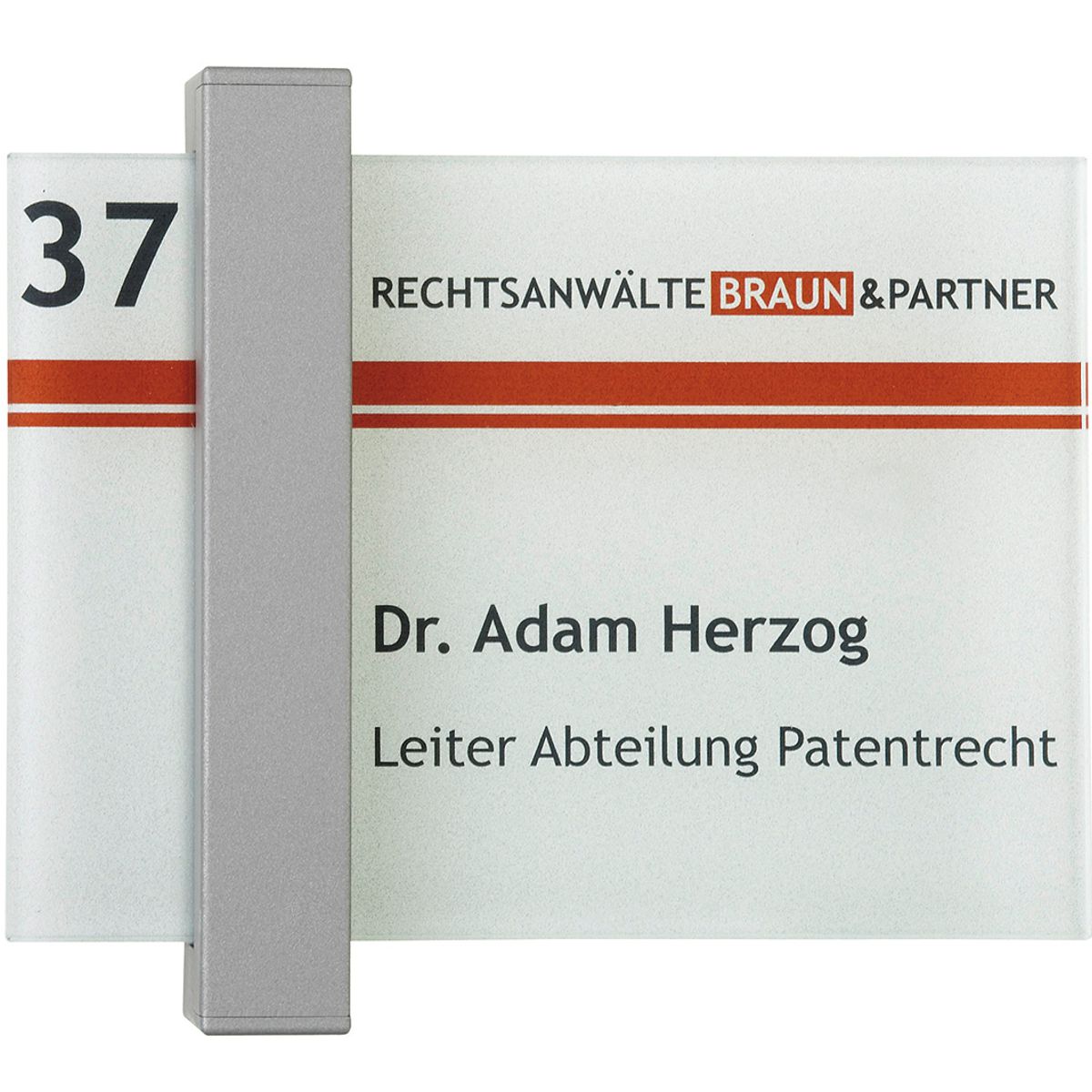 Türschild, Modell Torino, ESG, DIN A6, Querformat Türschild, Modell Torino, ESG, DIN A6, Querformat