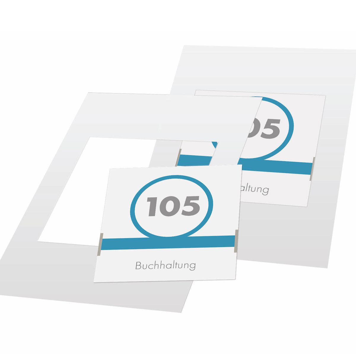 Zubehör, Papiereinleger für Türschild 150 (Glasgow), 10 Blatt Zubehör, Papiereinleger für Türschild 150 (Glasgow), 10 Blatt