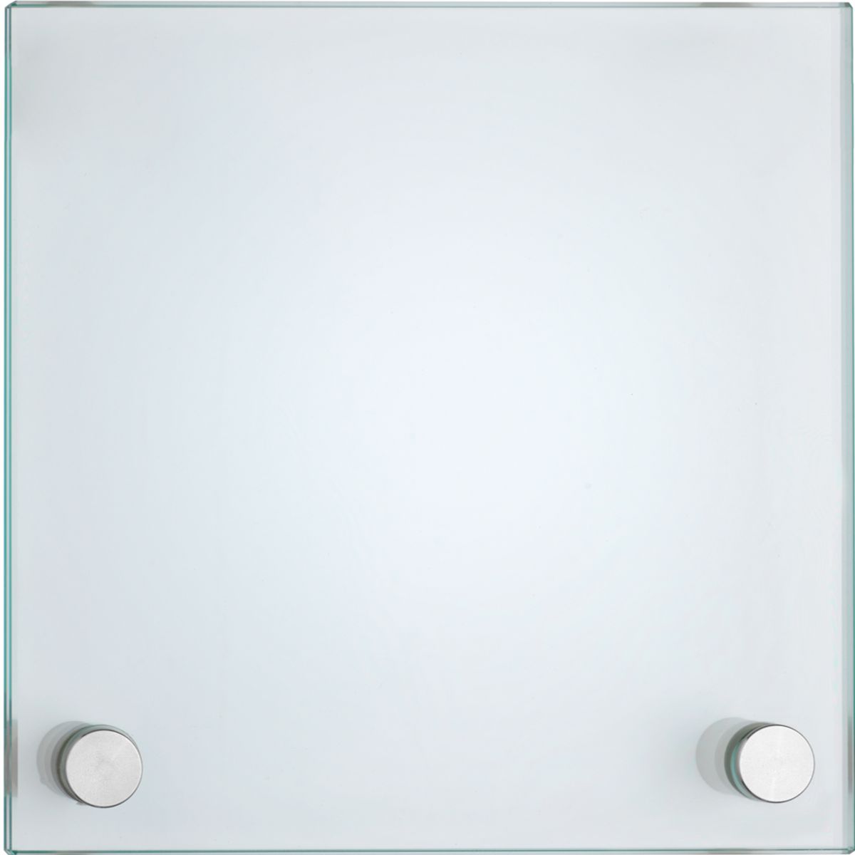 Türschild, Modell Galerie, ESG, 150 x 150 mm, 2 Abstandhalter (15 mm Wandabstand, gesichert mittels Madenschraube)