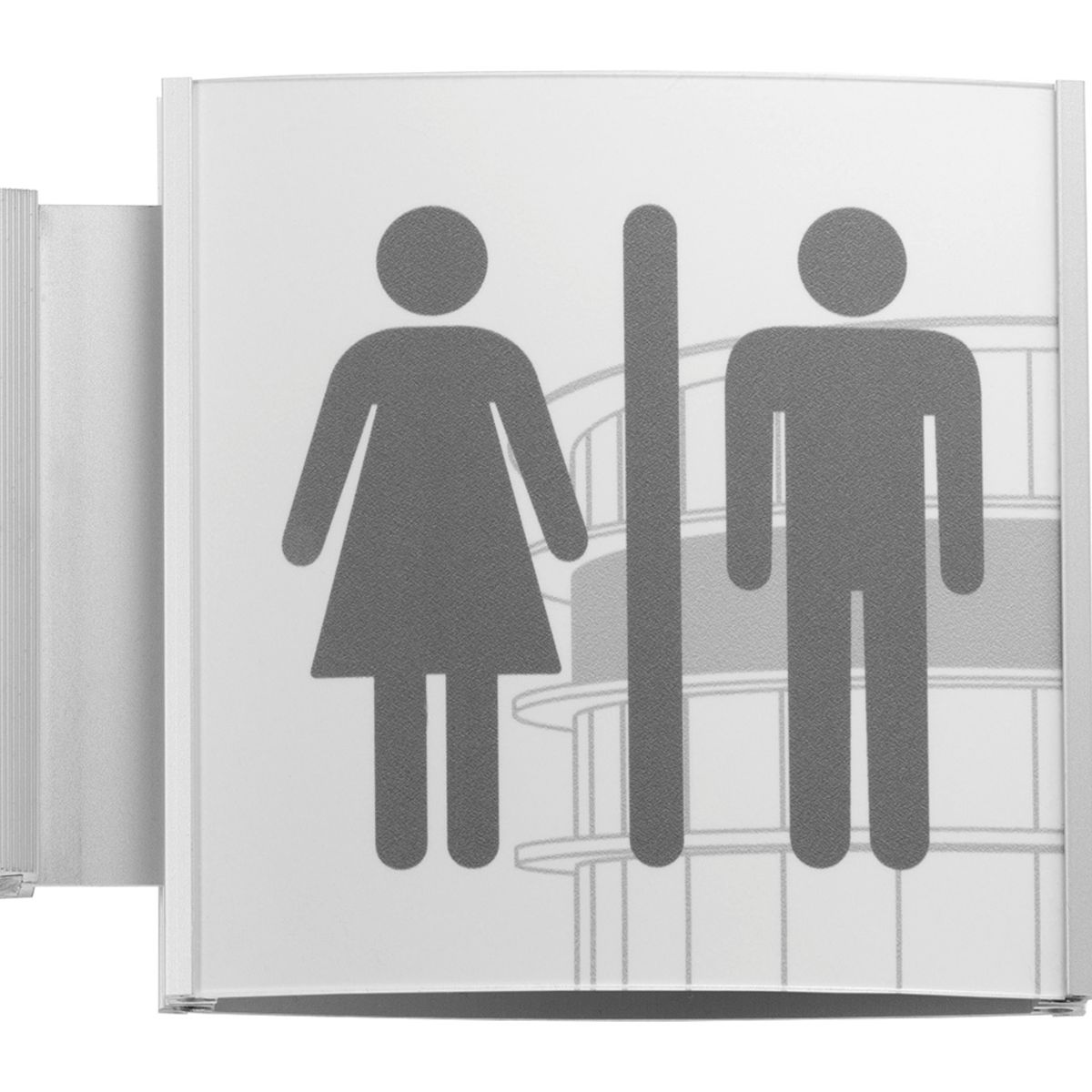Fahnenschild (Nasenschild), Modell Orlando, 148 x 148 mm, Beschriftung direkt