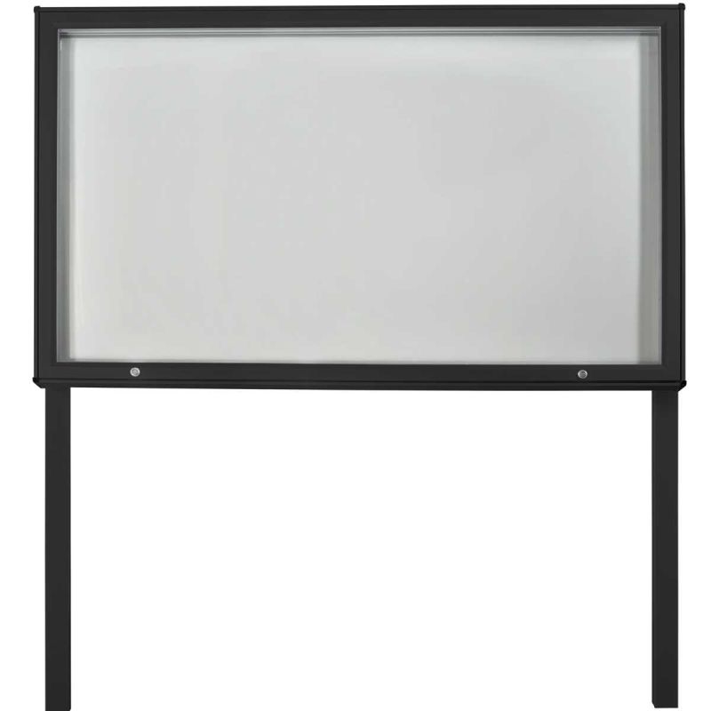 Schaukasten mit Standbeinen Modell A, 21 x DIN A4, Innen- und Außenbereich, aufgeflanscht, schwarz