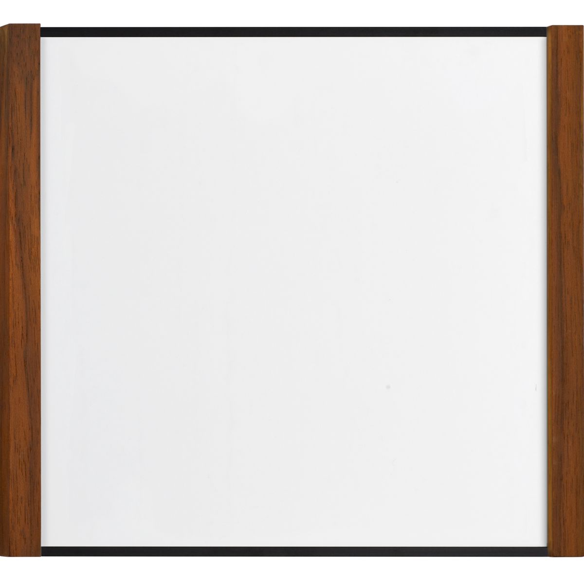 Türschild, Modell LMH, 150 x 160 mm (H x B), Rahmen aus Aluminium (Schwarz) und Holz (Nussbaum)