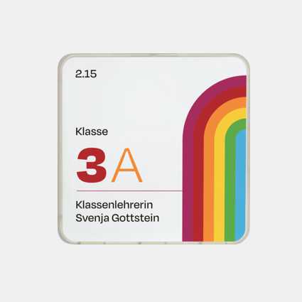 Türschilder Modell Maxi farbiger Einleger