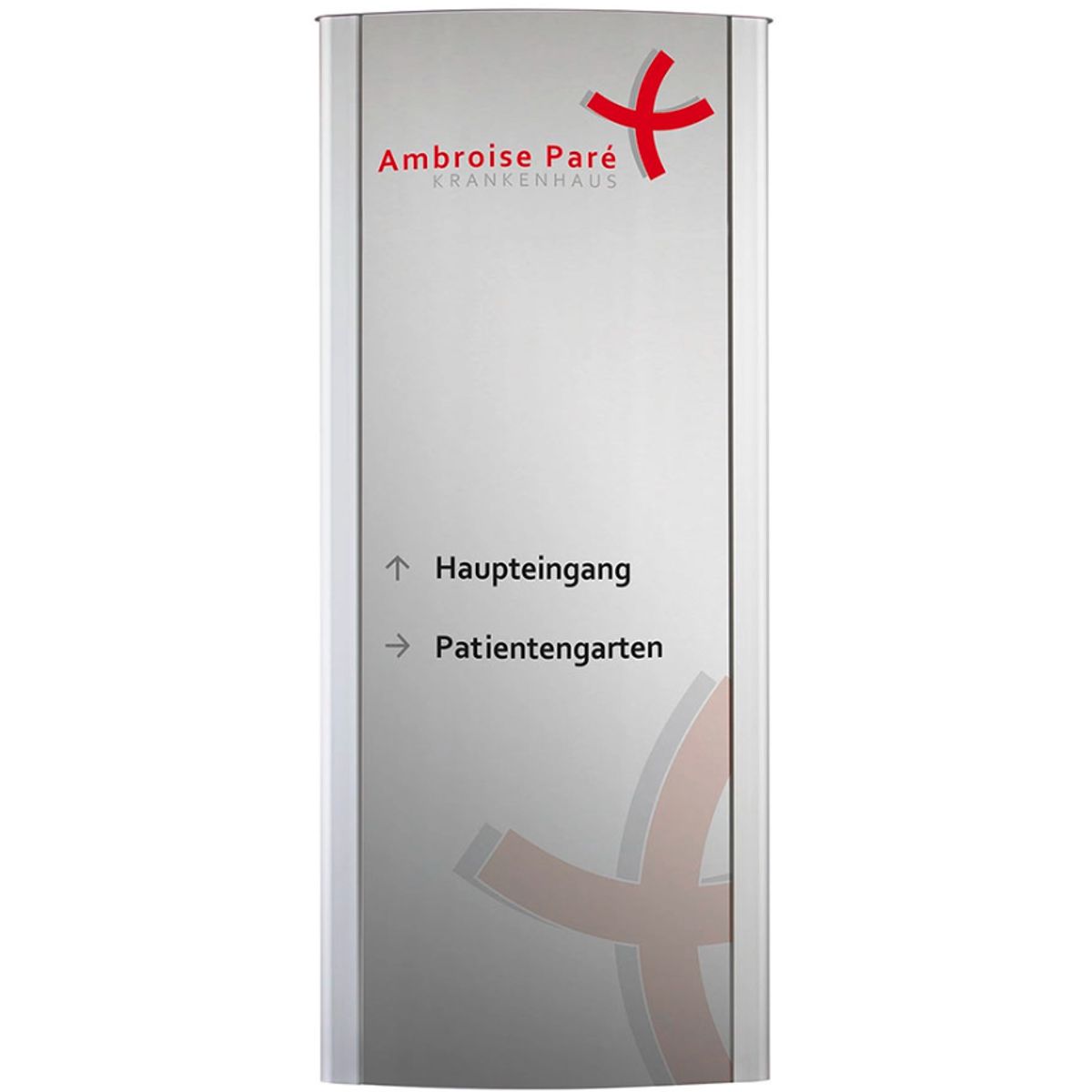 Außenaufsteller, Modell Frankfurt, 3.000 x 1.326 mm (H x B), Silber