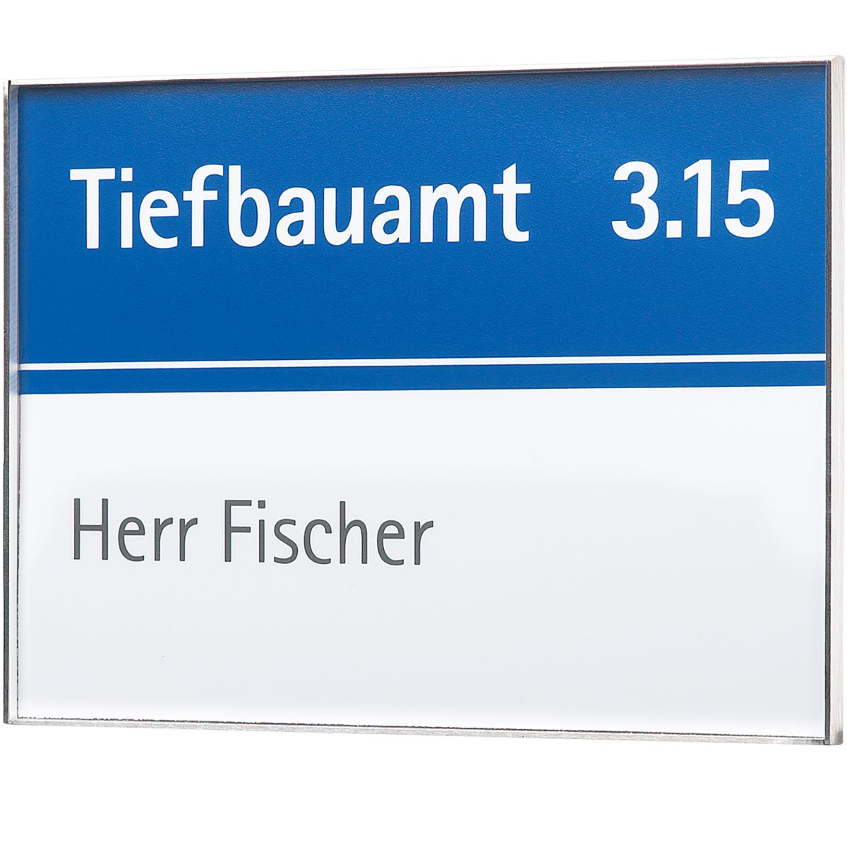 Türschild, Modell Rio, ~DIN A6, Silber, Schraubmontage