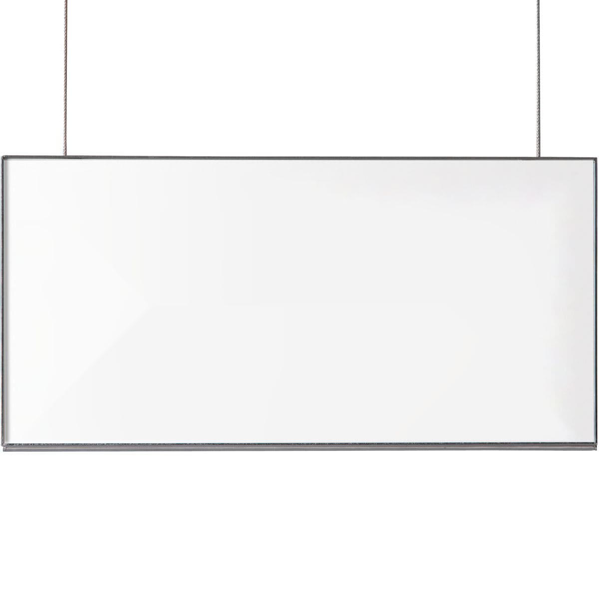 Deckenhänger (Hängeschild), Modell Rio, 149 x 299 mm (H x B), für Einleger, optimiert für Rettungszeichen Deckenhänger (Hängeschild), Modell Rio, 149 x 299 mm (H x B), für Einleger, optimiert für Rettungszeichen