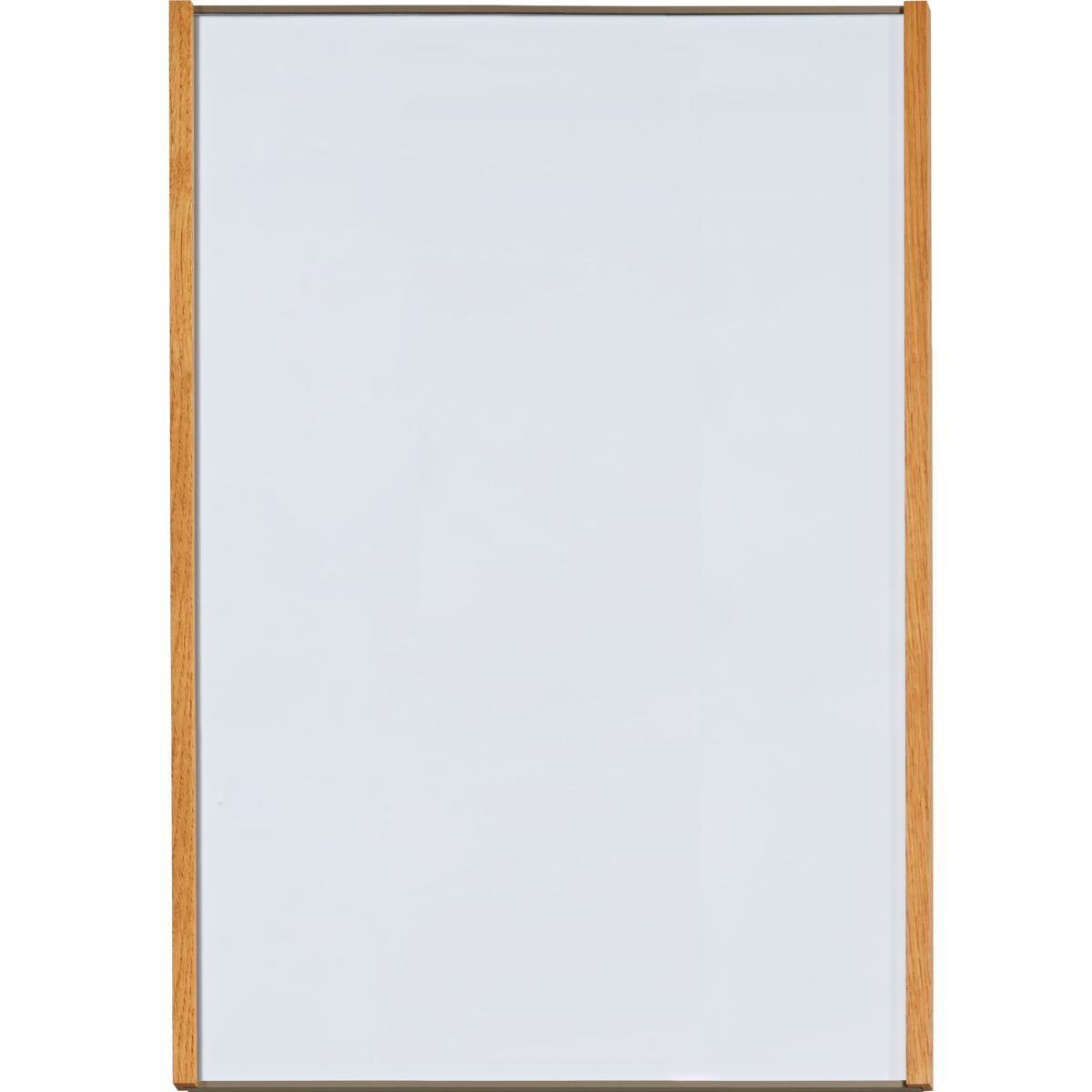 Wandschild, Modell LMH, ~ DIN A3, Hochformat, Holzrahmen Eiche kombiniert mit bronzefarbenem Aluminium