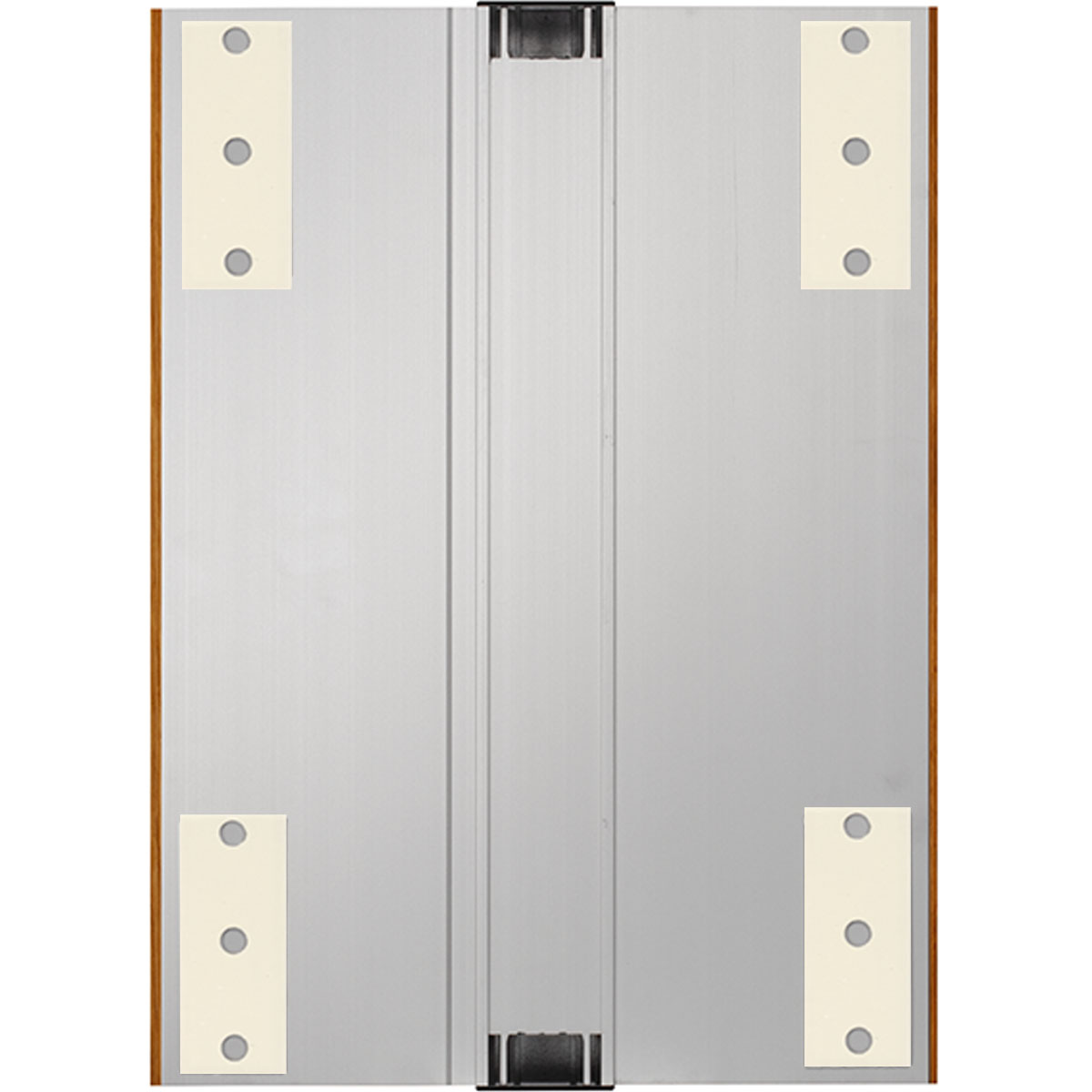 Wandschild, Modell LMH, ~ DIN A3, Hochformat, Holzrahmen Eiche, mit Kappen