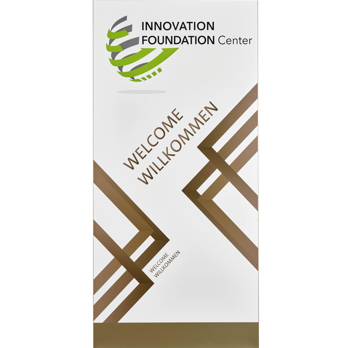 Außenaufsteller, Modell Madrid, 2.500 x 1.000 x 80 mm (H x B x T), Hochformat, Bronze, zum Einbetonieren