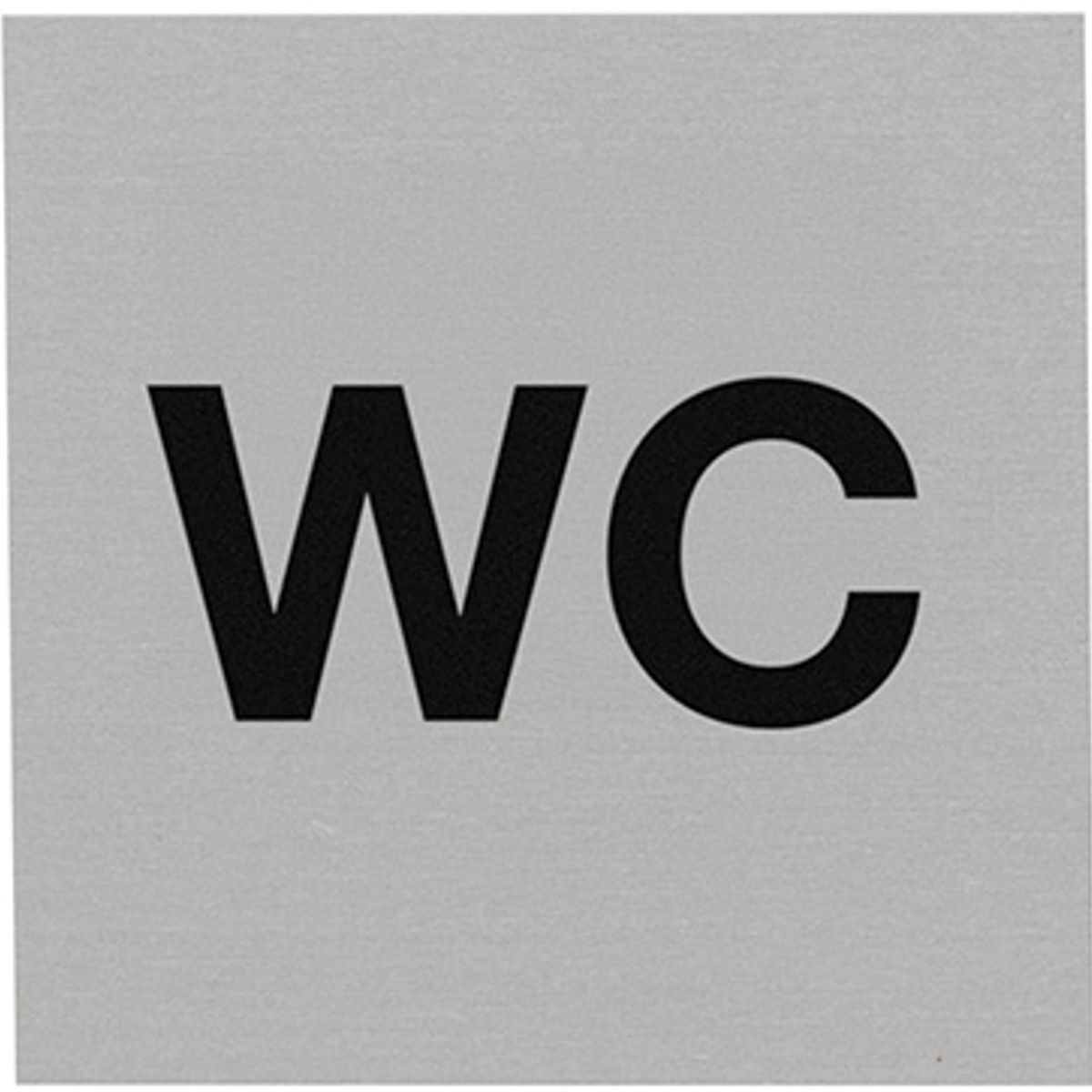WC Schild aus Aluminium, Silber, 60 x 60 mm, Klebemontage WC Schild aus Aluminium, Silber, 60 x 60 mm, Klebemontage