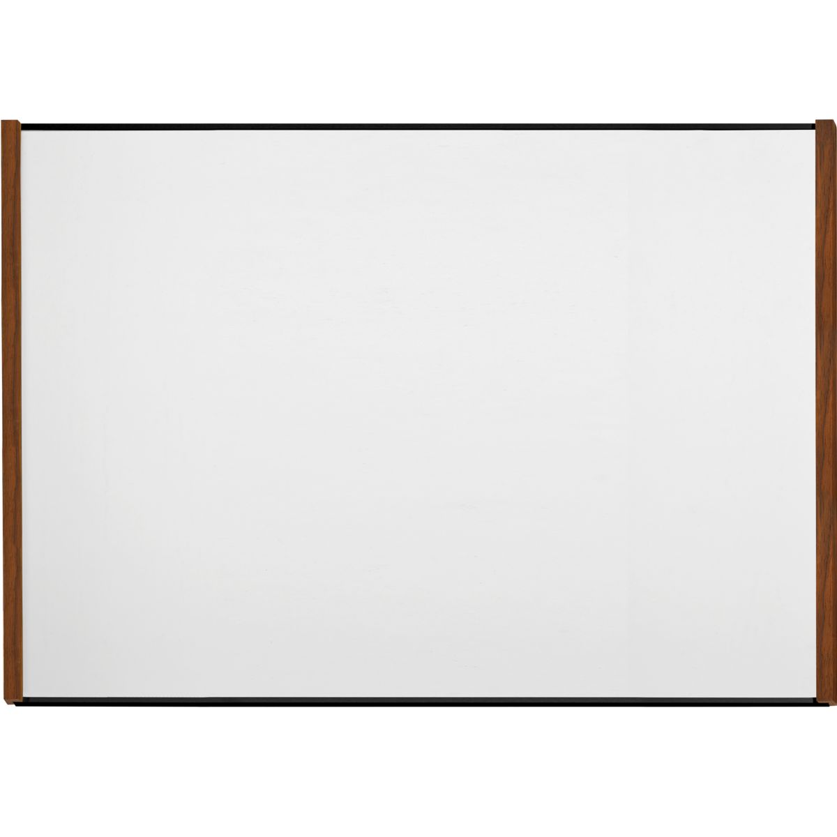 Wandschild, Modell LMH, ~ DIN A3, Querformat, Holzrahmen Nussbaum kombiniert mit schwarzem Aluminium