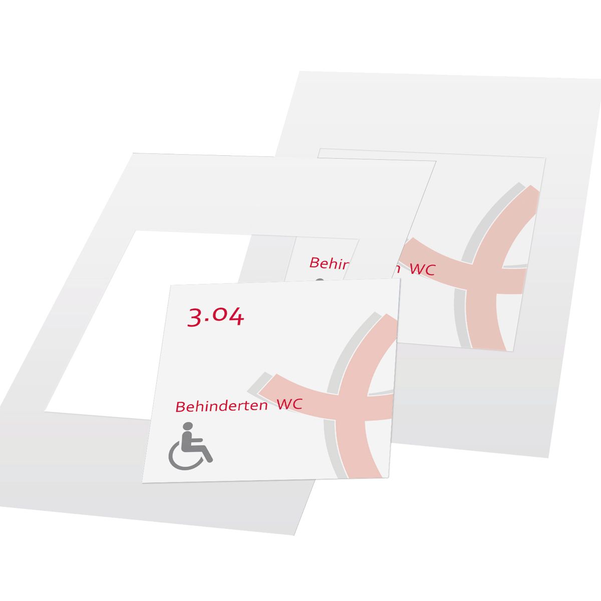 Zubehör, Papiereinleger für Türschild ~DIN A6 (Frankfurt), 10 Blatt