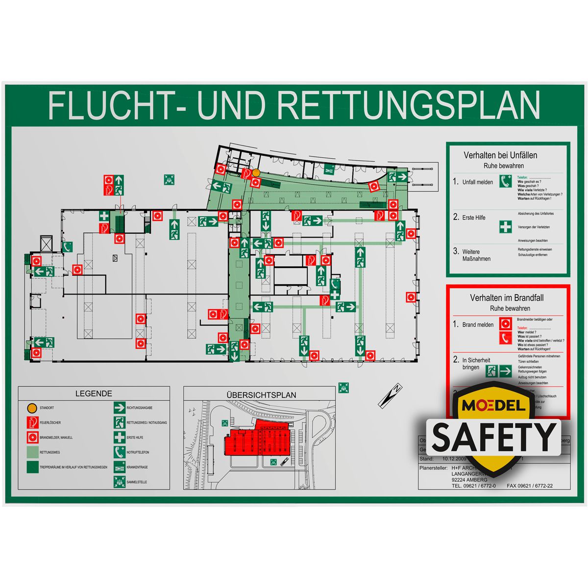Rahmen Moedel Safety aus Aluminium, DIN A2, Querformat, Weiß