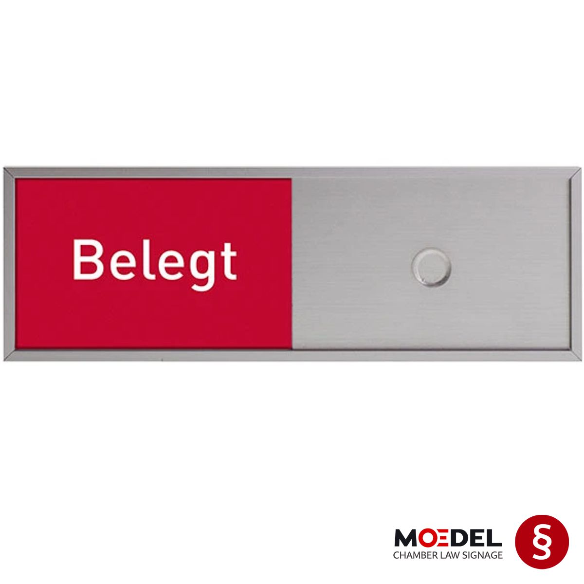 Kanzleischild Frei Besetzt, Modell Madrid, 50 x 150 mm (H x B), Silber Kanzleischild Frei Besetzt, Modell Madrid, 50 x 150 mm (H x B), Silber