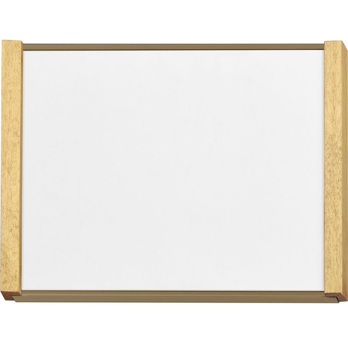 Türschild, Modell LMH, ~DIN A6, Querformat, Rahmen aus Aluminium (Bronze) und Holz (Ahorn)