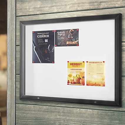 Schaukasten abschließbar in Schwarz Schaukasten abschließbar in Schwarz