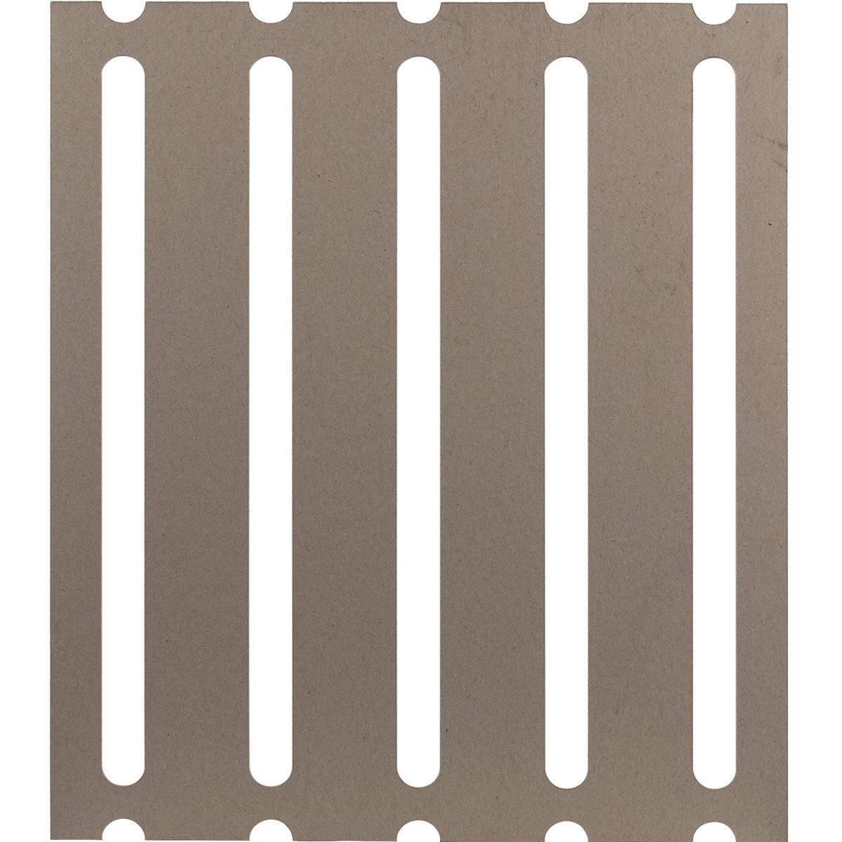 Verlegeschablone für Leitstreifen in der Größe 35 x 295 mm (H x B) aus Kunststoff oder Edelstahl