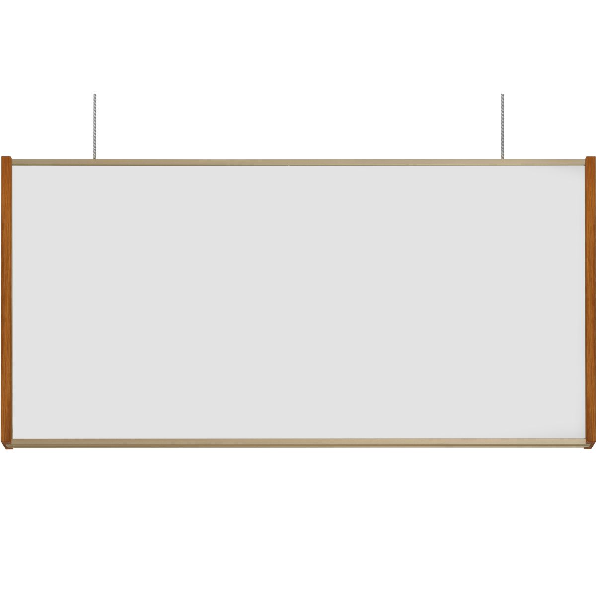 Deckenhänger (Hängeschild), Modell LMH, 150 x 309 mm (H x B), Rahmen Bronze mit Eiche, für Einleger