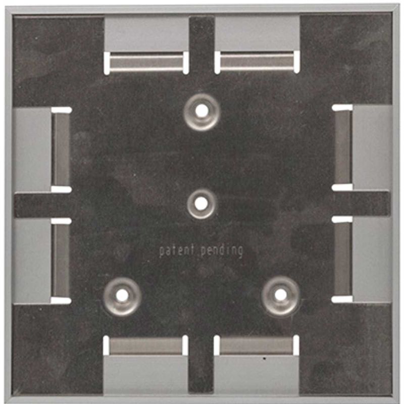 Taktiles Türschild, Modell Madrid Plus, 150 x 150 mm, Silber, Kugeltechnik