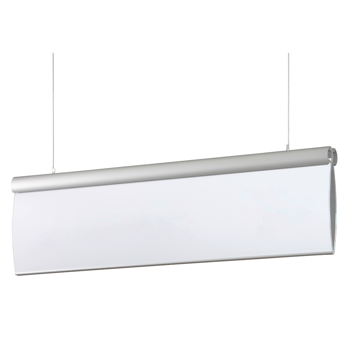 Deckenhänger (Hängeschild), Modell Sydney, 167 x 600 mm (H x B), Silber, für Papiereinleger