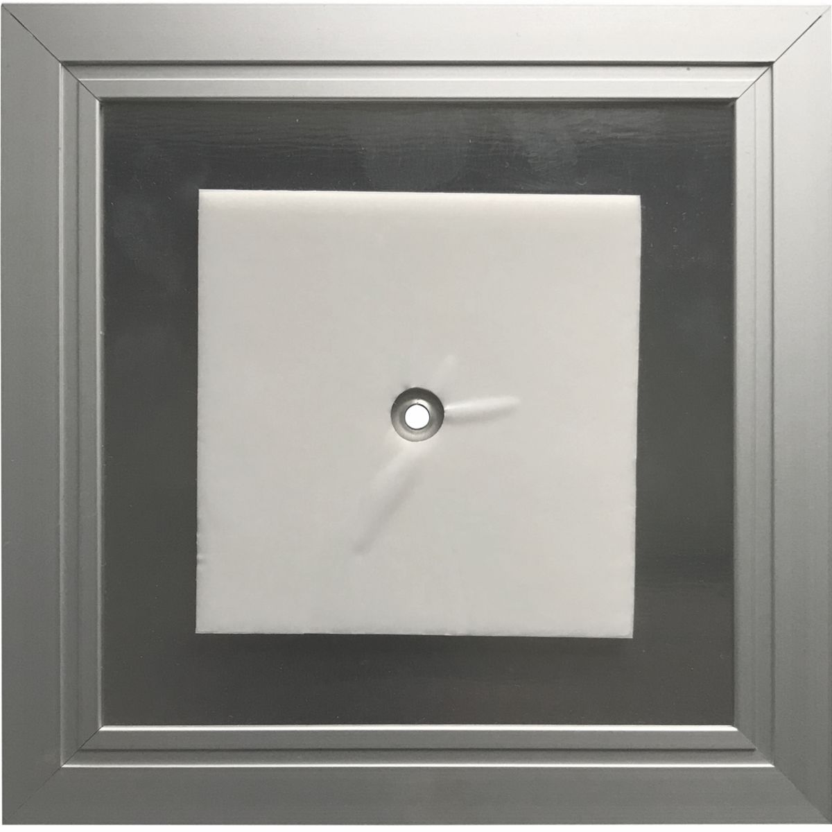 Türschild, Modell Madrid, 150 x 150 mm, Silber, Klebemontage