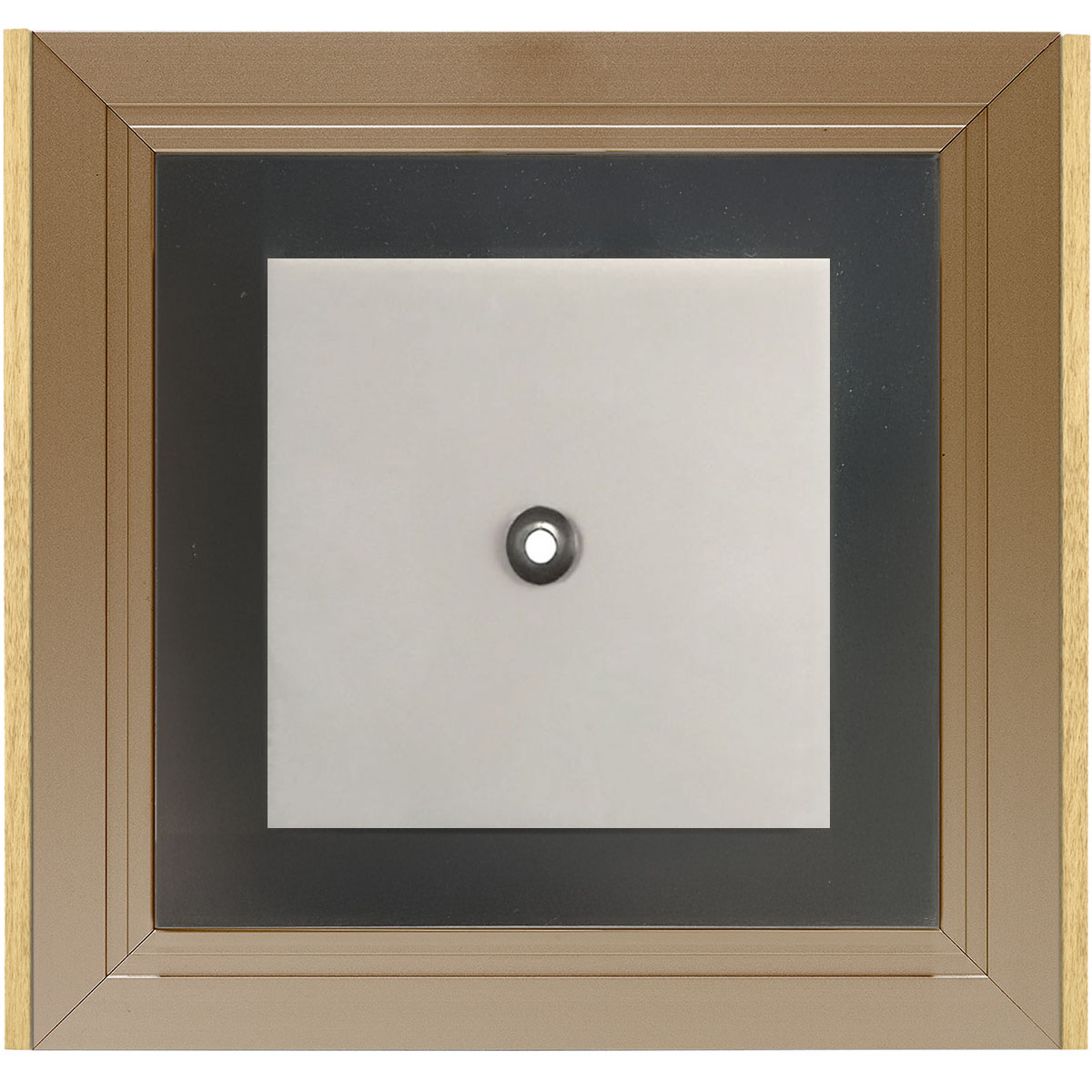 Türschild, Modell LMH, 150 x 160 mm (H x B), Rahmen aus Aluminium (Bronze) und Holz (Eiche)