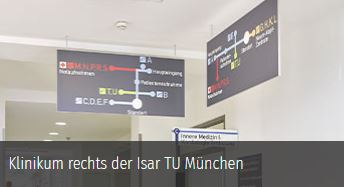 Beschilderung Krankenhaus Leitsystem Klinikum rechts der Isar Beschilderung Krankenhaus Leitsystem Klinikum rechts der Isar
